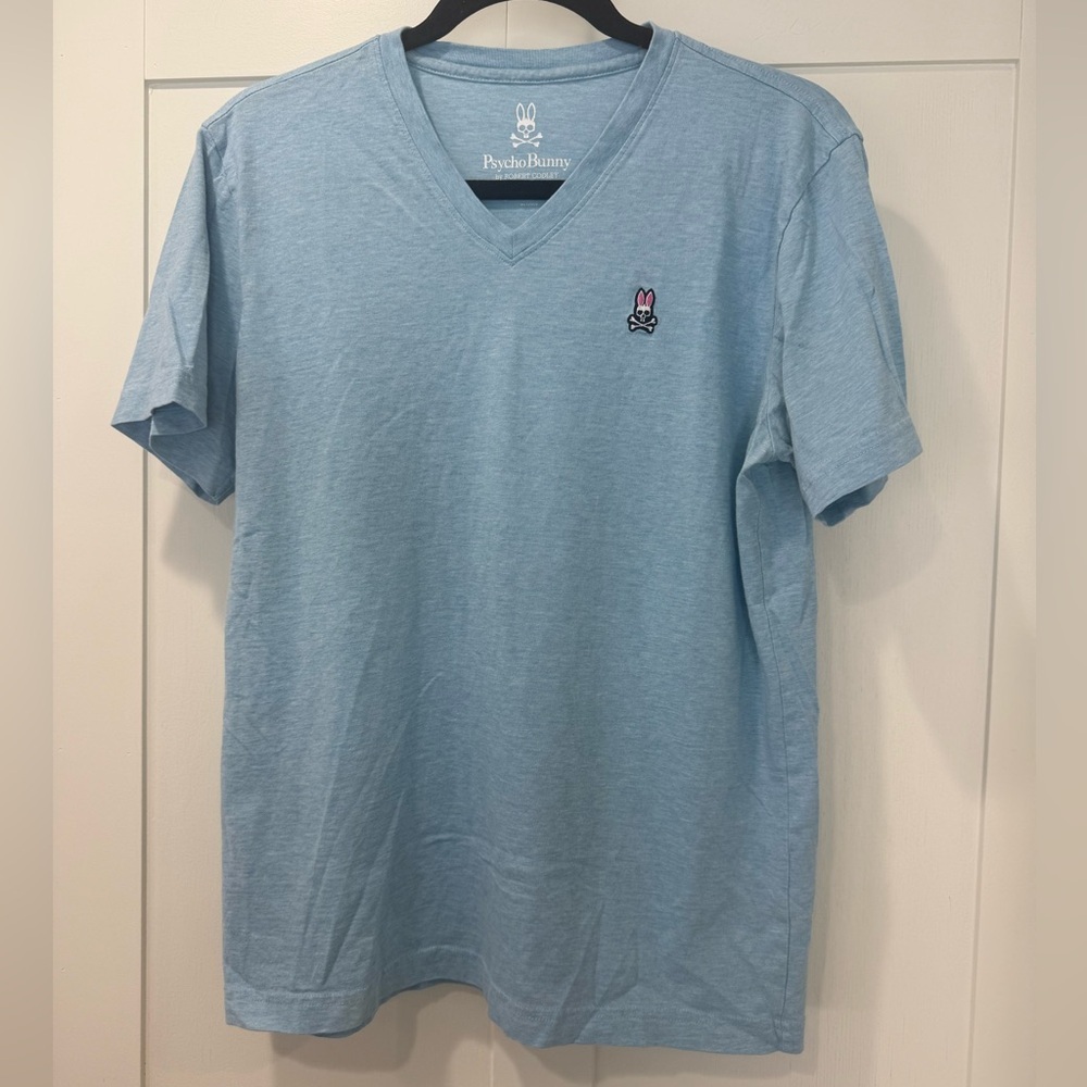 Psycho Bunny Classic Blue‎ V-Neck Tee